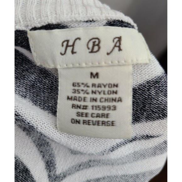 HBA Women's (M) Black & White Zebra 3/4 Sleeve Lightweight Cardigan Sweater - Picture 10 of 11